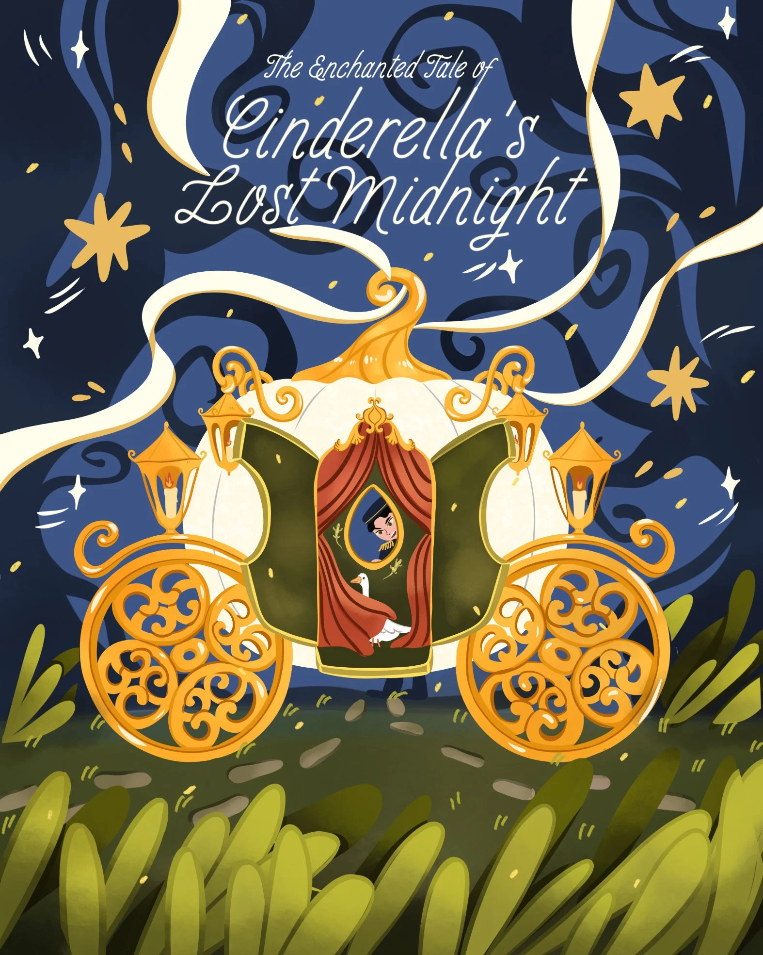 Cinderella's Lost Midnight | Whimsical Fairy-Tale Art | WithLove,Laxmi